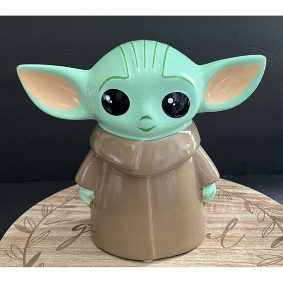 Monogram Other - Baby Yoda The Child Mandalorian Large 8" Star Wars Piggy Bank Figure Ceramic